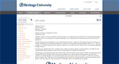 Desktop Screenshot of catalog.heritage.edu