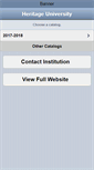 Mobile Screenshot of catalog.heritage.edu